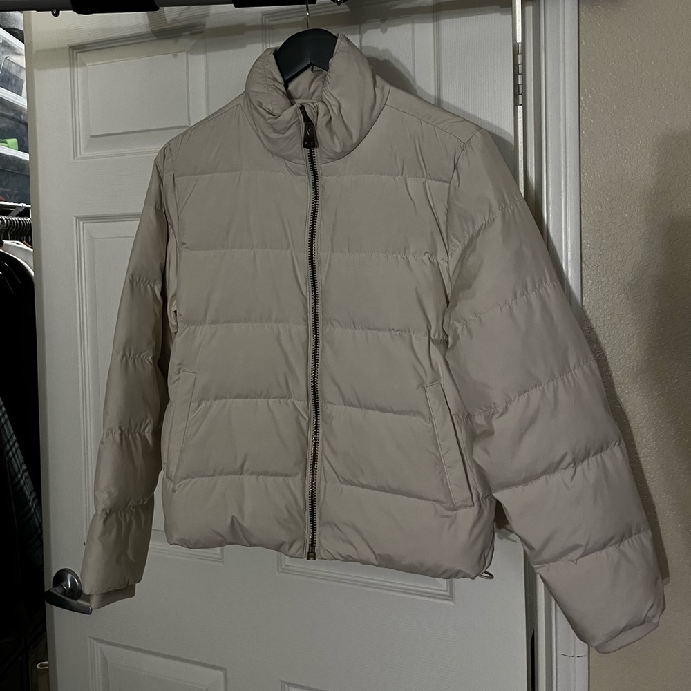 Cream puffer jacket